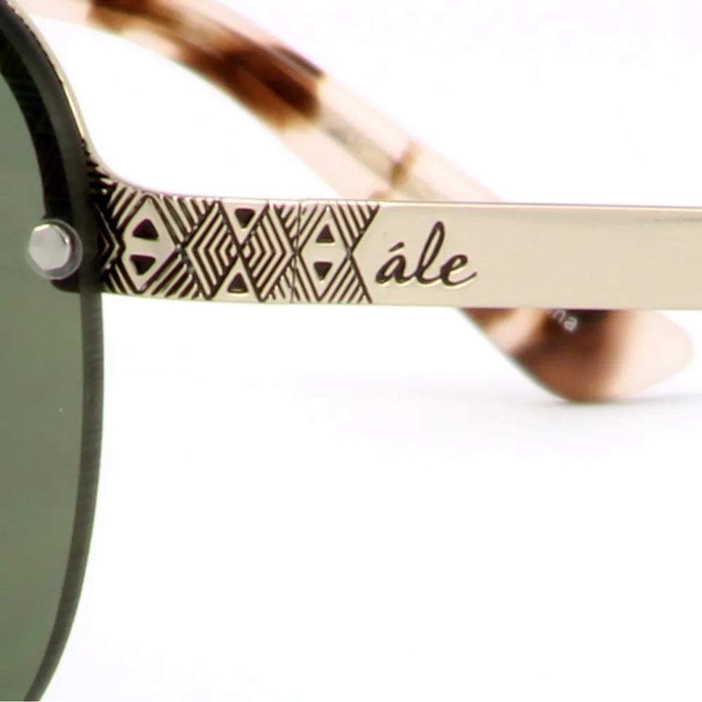 ale Alessandra Free People Revolve brown green aviator boho festival sunglasses - Picture 3 of 5